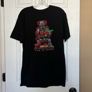Star Wars The Mandalorian The Way Of The Dad T-Shirt Size Large Black